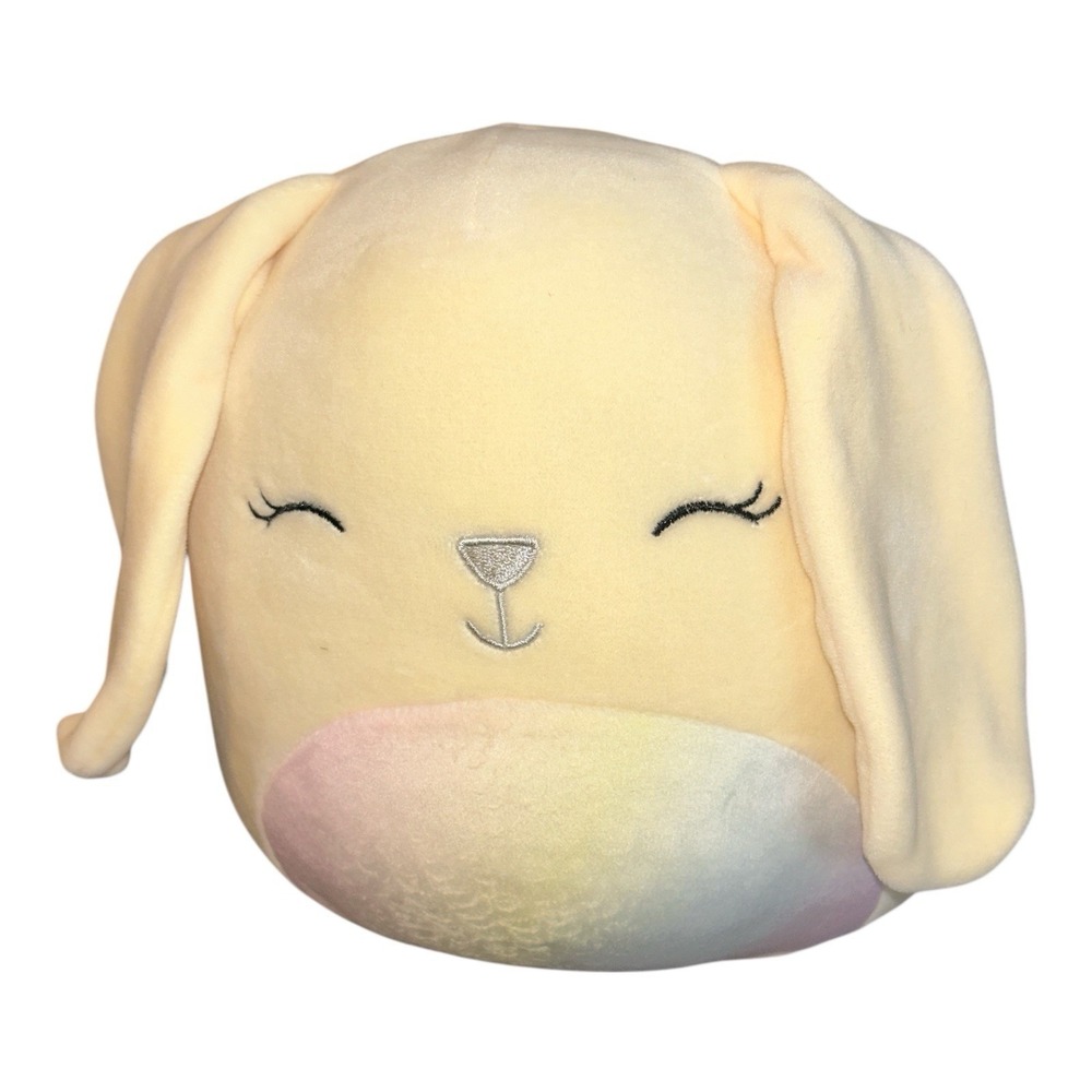 Squishmallows Robyne Bunny Plush 8" Yellow Rainbow Belly